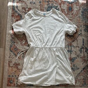 Old Navy Casual White Drawstring Dress